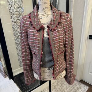 Worth Women’s Pink & Mauve Tweed Blazer Jacket